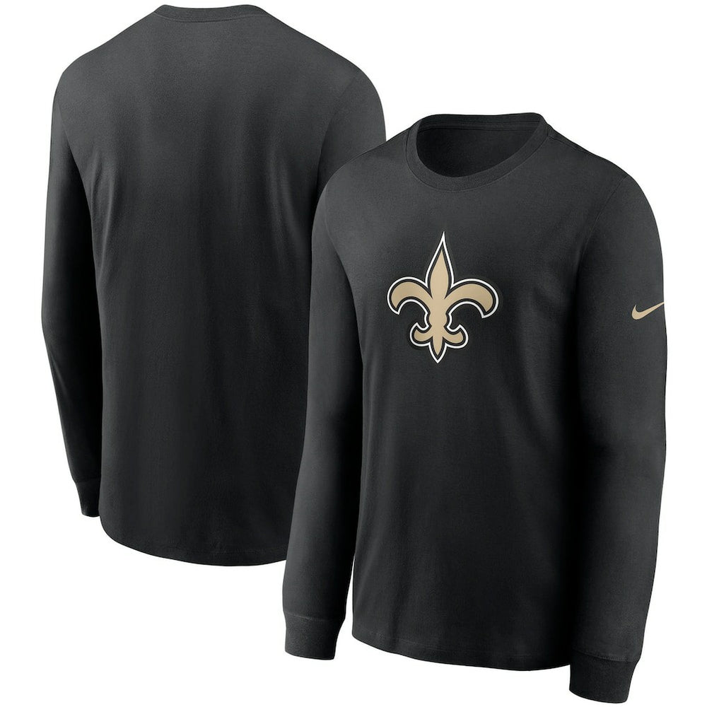 New Orleans Saints Primary Logo Long Sleeve T-Shirt Black