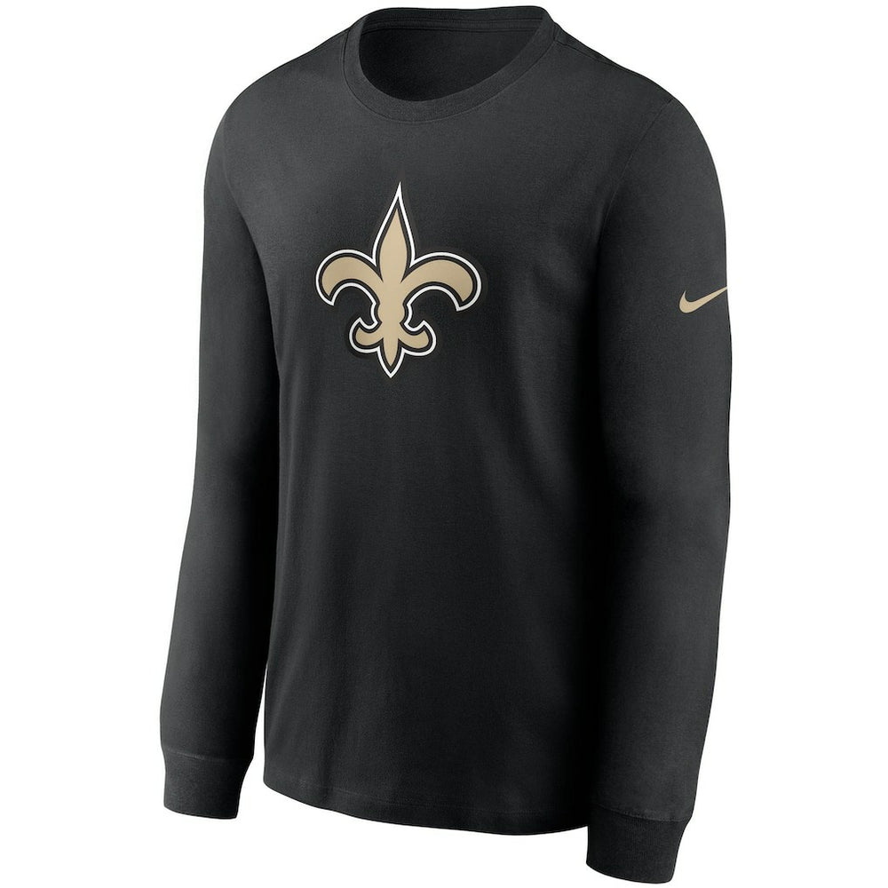 New Orleans Saints Primary Logo Long Sleeve T-Shirt Black