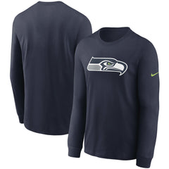 Seattle Seahawks Primary Logo Long Sleeve T-Shirt College Navy