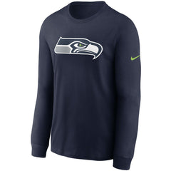 Seattle Seahawks Primary Logo Long Sleeve T-Shirt College Navy