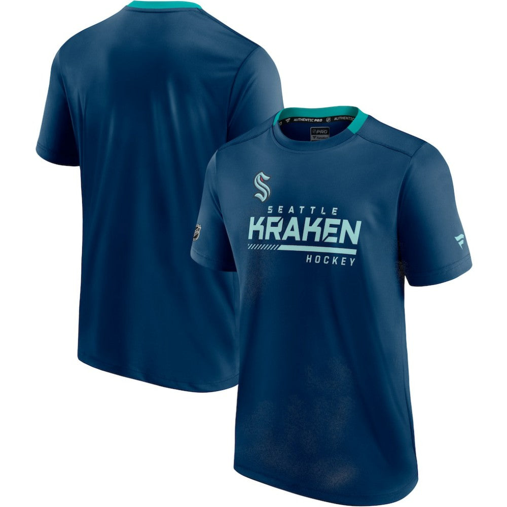 NHL Seattle Kraken Fanatics Authentic Pro Locker Room T-Shirt - Deep Sea Blue