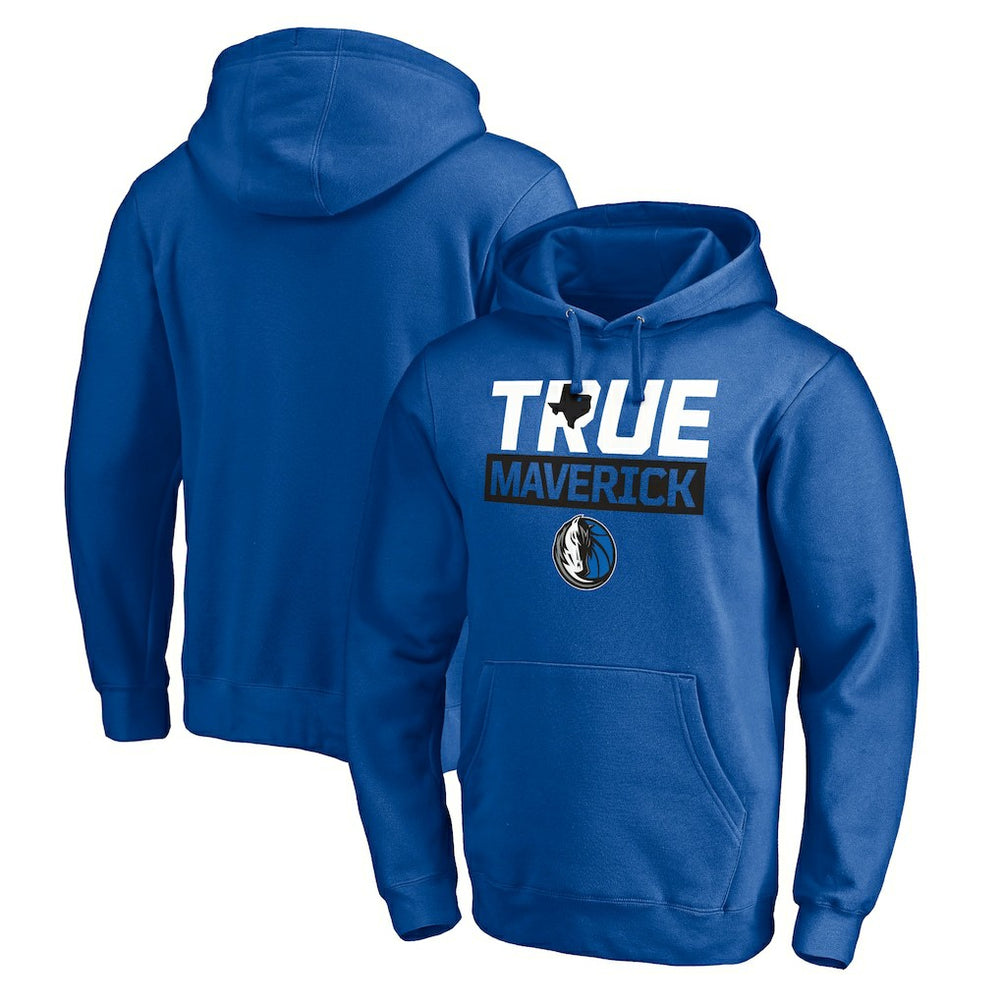 Dallas Mavericks Post Up Hometown Collection Fitted Pullover Hoodie Blue