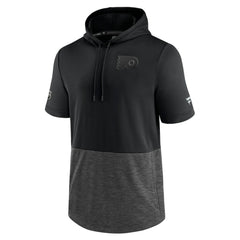 NHL Philadelphia Flyers Fanatics Authentic Pro Travel and Training Short Sleeve Pullover Hoodie - Black
