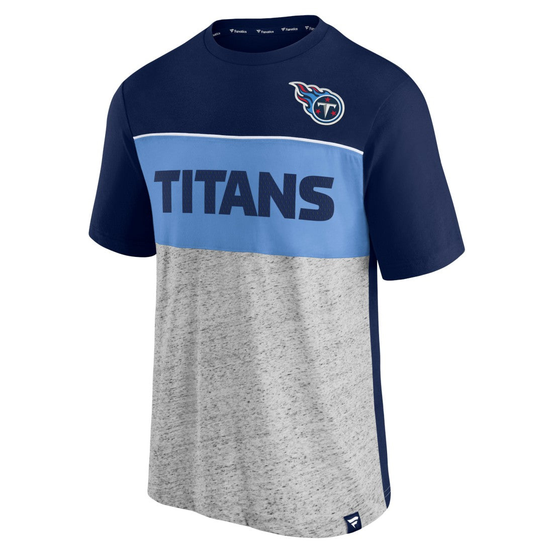 Tennessee Titans Colorblock T-Shirt Navy/Heathered Gray