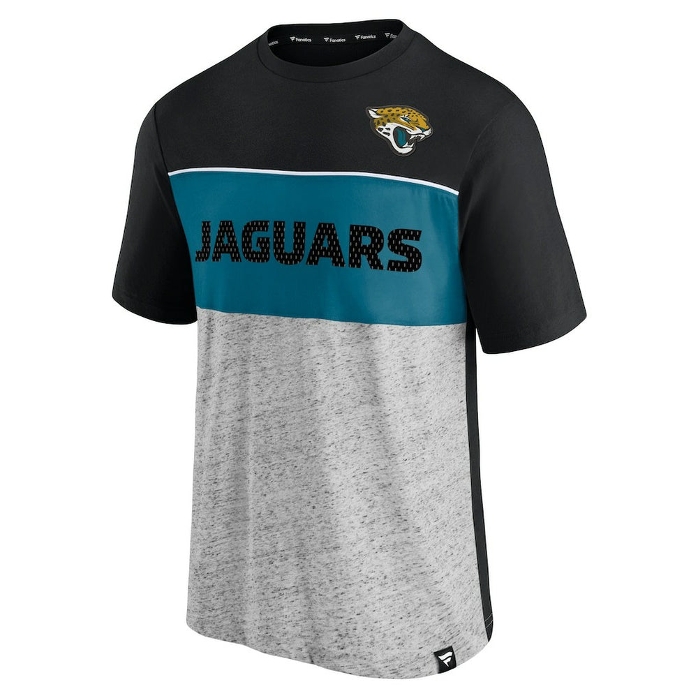 Jacksonville Jaguars Colorblock T-Shirt Black/Heathered Gray