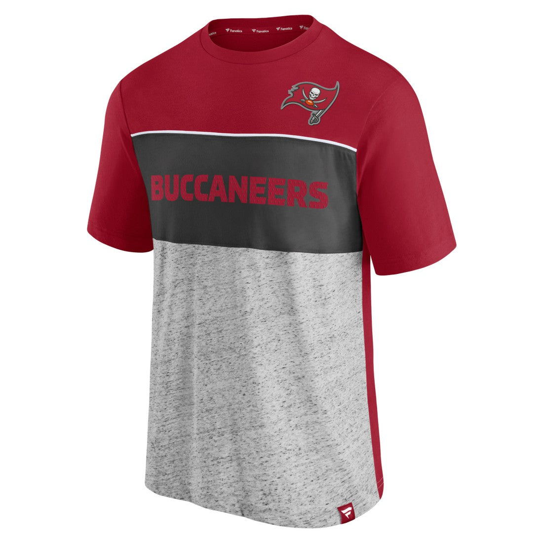 Tampa Bay Buccaneers Colorblock T-Shirt Red/Heathered Gray