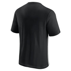 Atlanta Falcons Throwback Colorblock T-Shirt Black/Heathered Gray