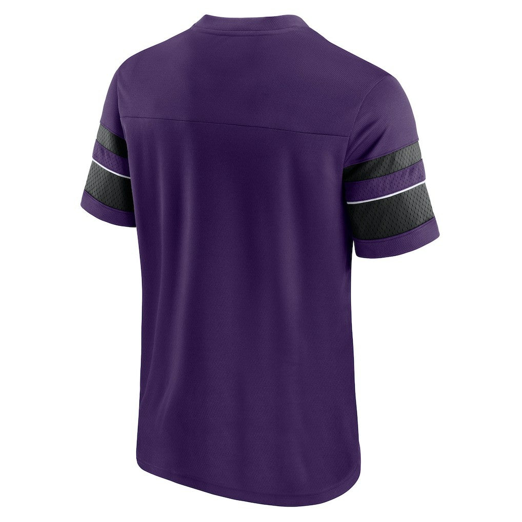 Baltimore Ravens Textured Hashmark V-Neck T-Shirt Purple