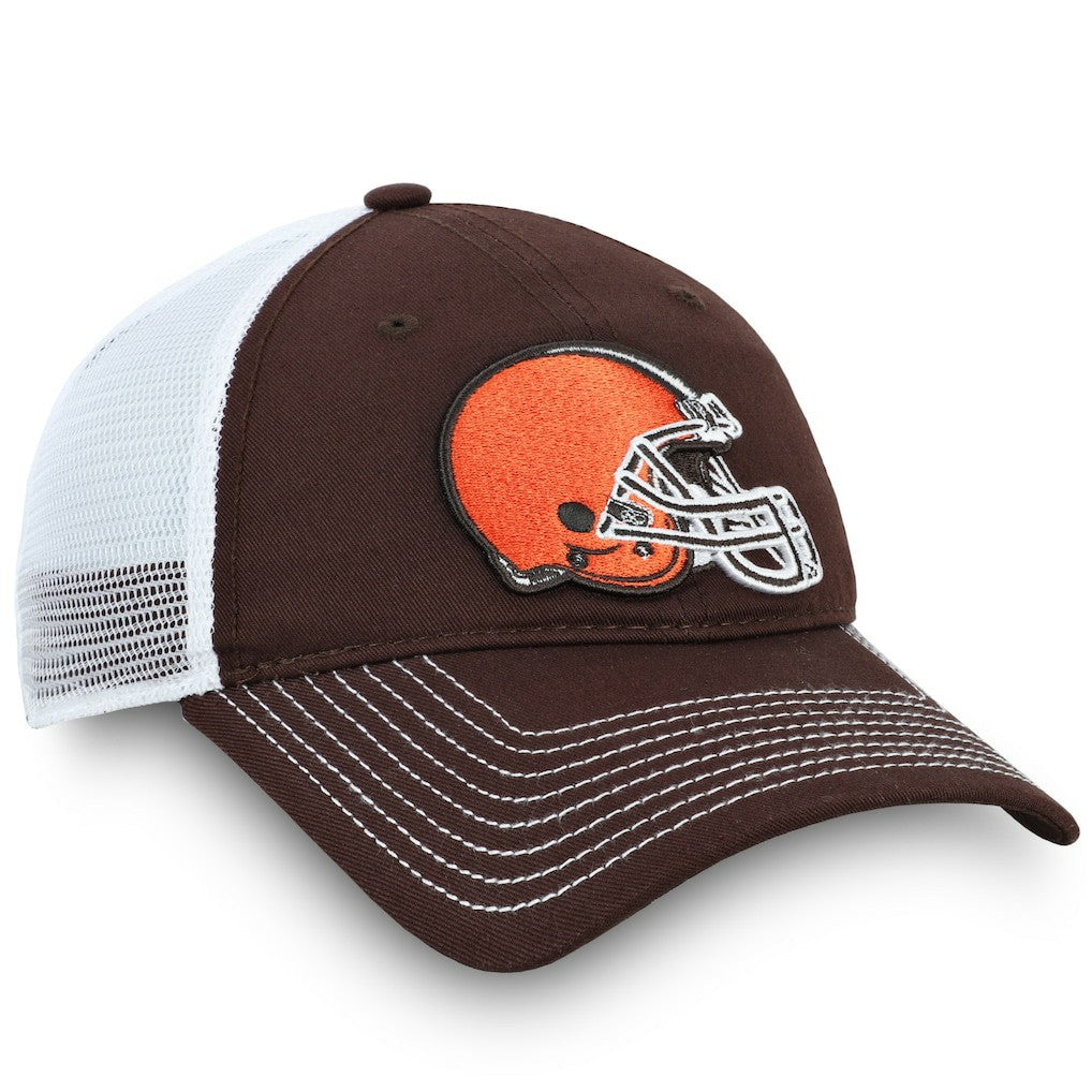 Cleveland Browns Fundamental Trucker Unstructured Adjustable Hat Brown/White