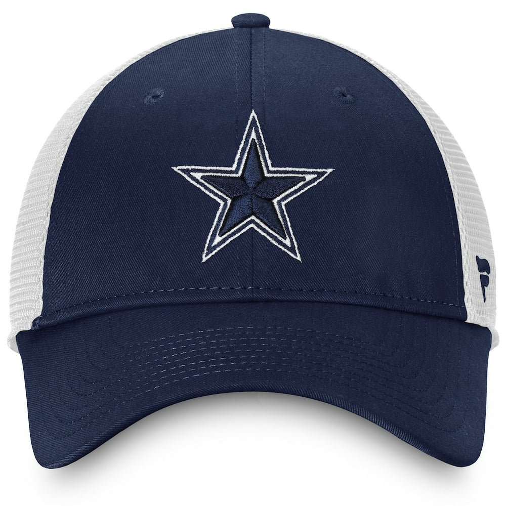 Dallas Cowboys Fundamental Trucker Unstructured Adjustable Hat Navy/White