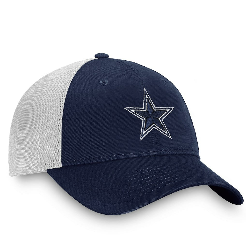 Dallas Cowboys Fundamental Trucker Unstructured Adjustable Hat Navy/White