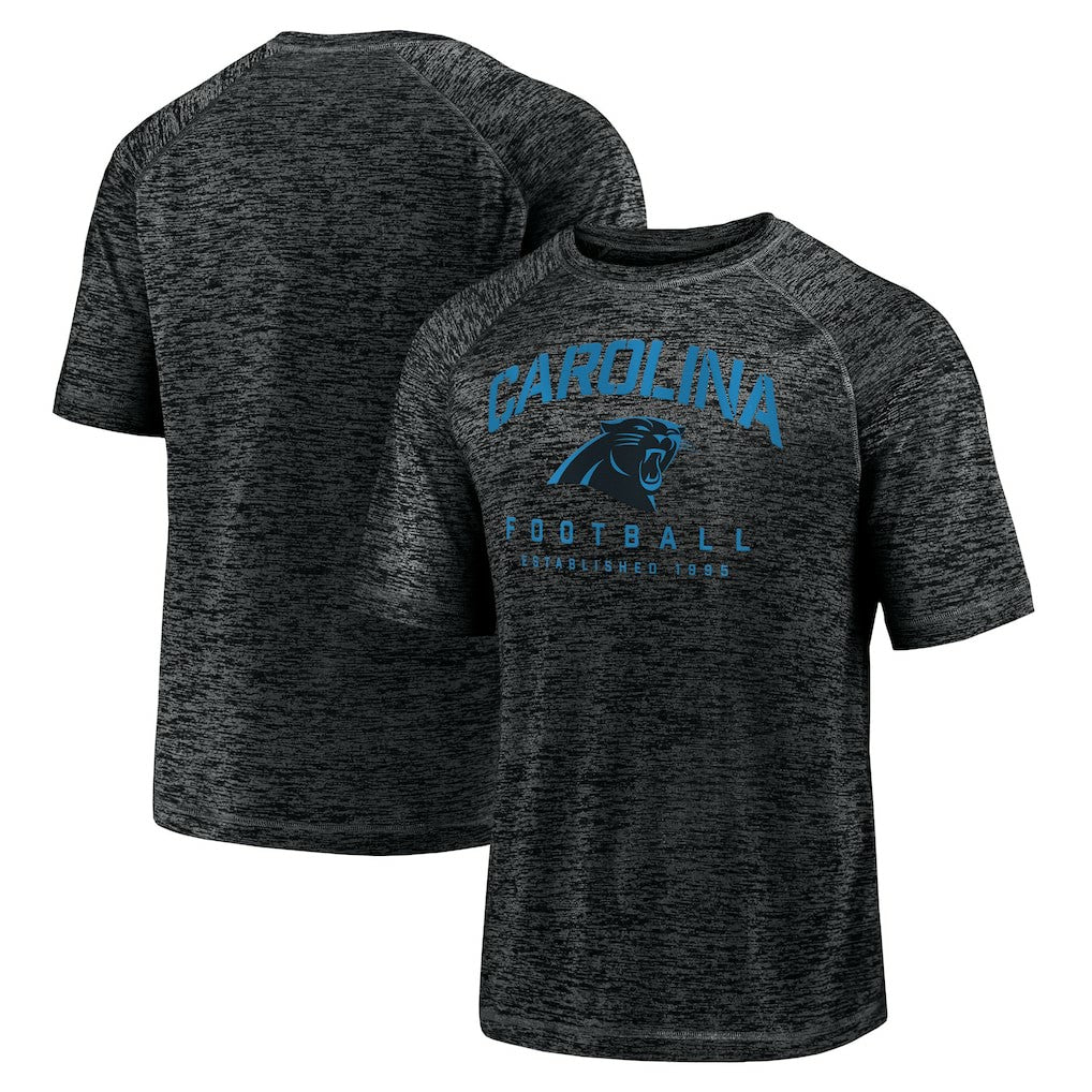 Carolina Panthers Shade Battle Ready Raglan Space-Dye T-Shirt Black
