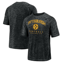 Pittsburgh Steelers Shade Battle Ready Raglan Space-Dye T-Shirt Black