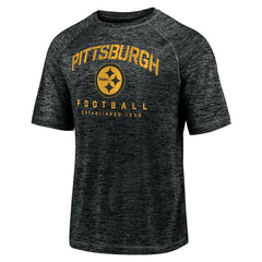 Pittsburgh Steelers Shade Battle Ready Raglan Space-Dye T-Shirt Black