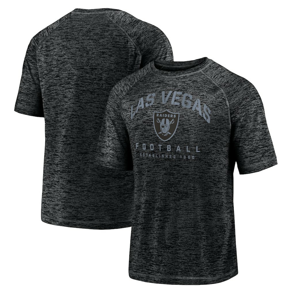 Las Vegas Raiders Shade Battle Ready Raglan Space-Dye T-Shirt Black