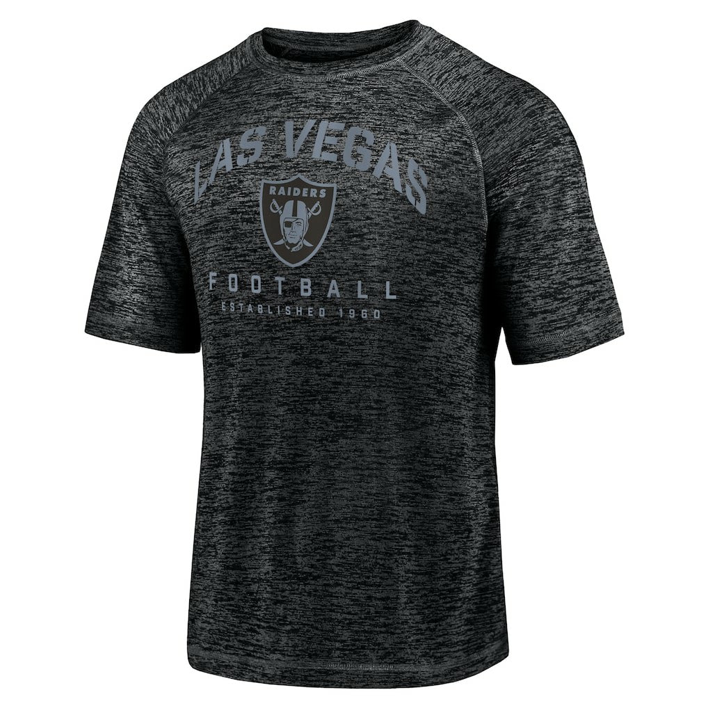 Las Vegas Raiders Shade Battle Ready Raglan Space-Dye T-Shirt Black