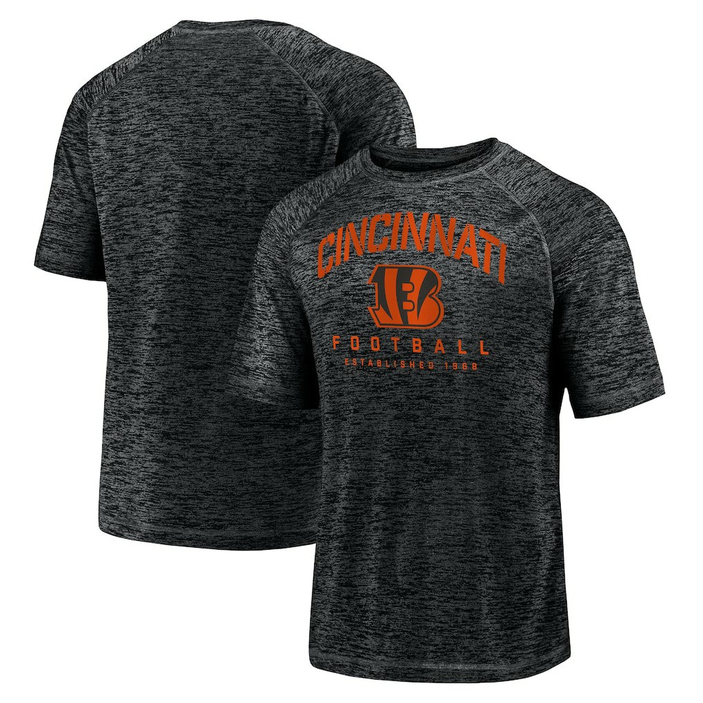 Cincinnati Bengals Shade Battle Ready Raglan Space-Dye T-Shirt Black