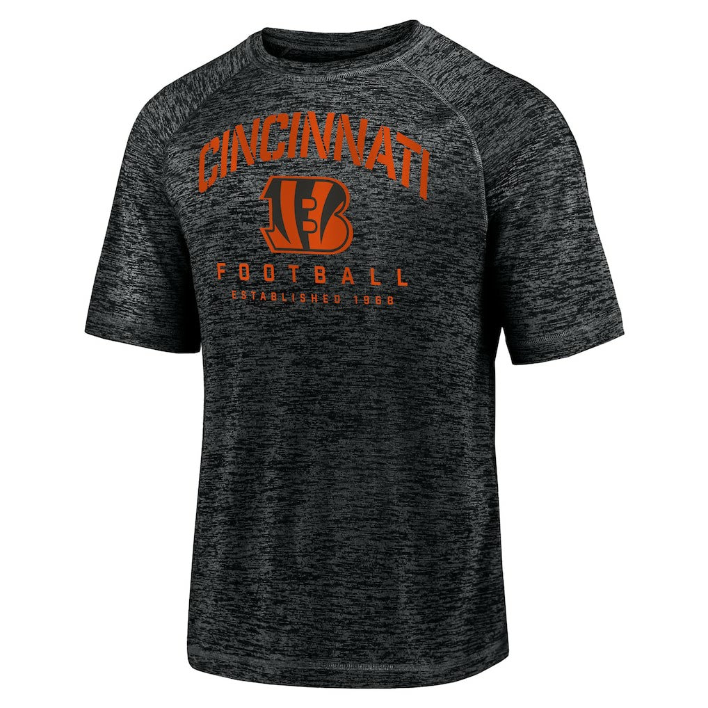Cincinnati Bengals Shade Battle Ready Raglan Space-Dye T-Shirt Black