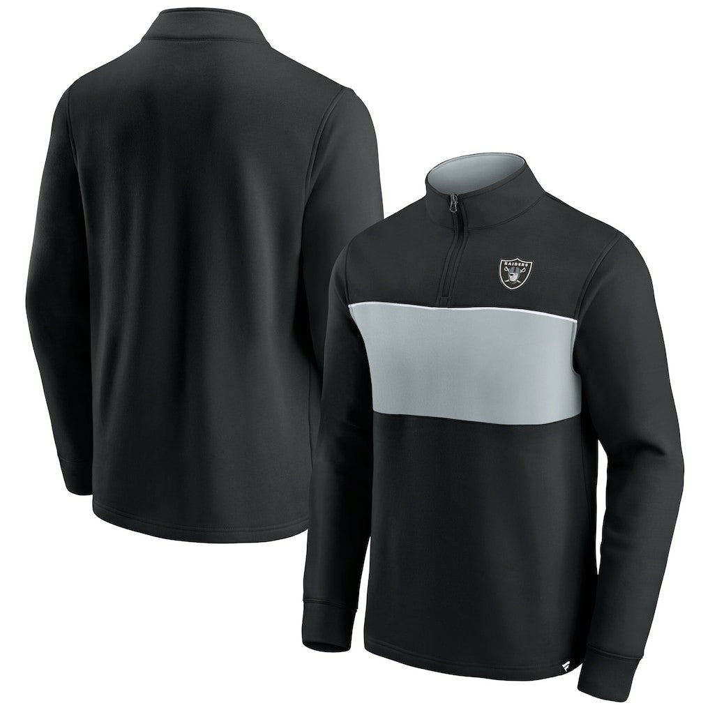 Las Vegas Raiders Block Party Quarter-Zip Jacket Black/Silver