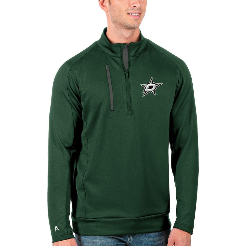 NHL Dallas Stars Antigua Generation Quarter-Zip Pullover Jacket - Green/Charcoal