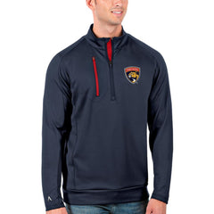 NHL Florida Panthers Antigua Generation Quarter-Zip Pullover Jacket - Navy/Red