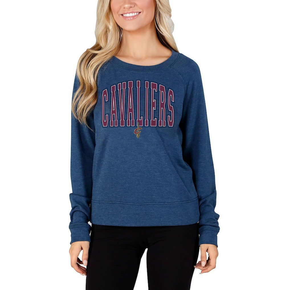 Cleveland Cavaliers Concepts Sport Women's Mainstream Terry Long Sleeve Top Navy