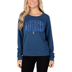 Dallas Mavericks Concepts Sport Women's Mainstream Terry Long Sleeve Top Navy