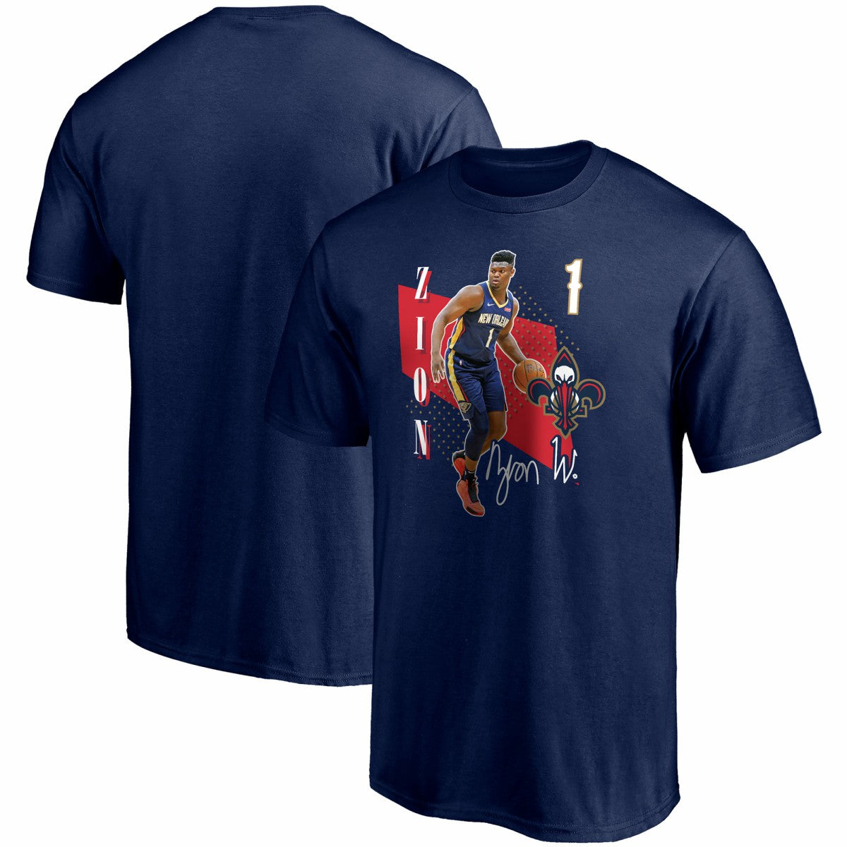 Zion Williamson New Orleans Pelicans Pick & Roll T-Shirt Navy
