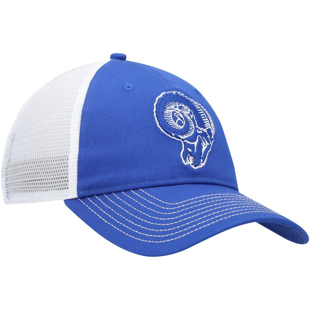 Los Angeles Rams Fundamental Vintage Trucker Unstructured Adjustable Hat Royal/White