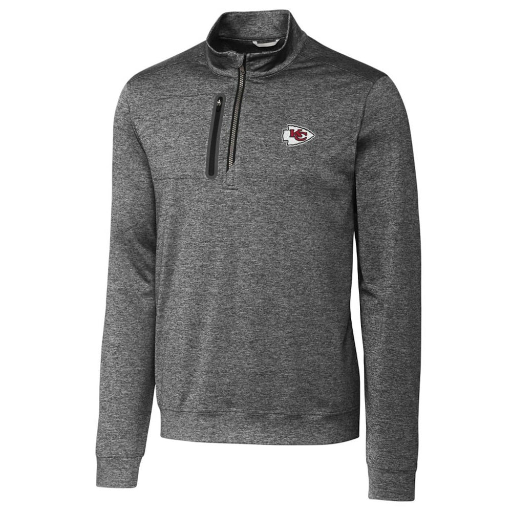 Kansas City Chiefs Cutter & Buck Stealth Quarter-Zip Jacket Gray