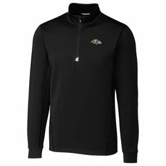 Baltimore Ravens Cutter & Buck Traverse Quarter-Zip Pullover Jacket Black
