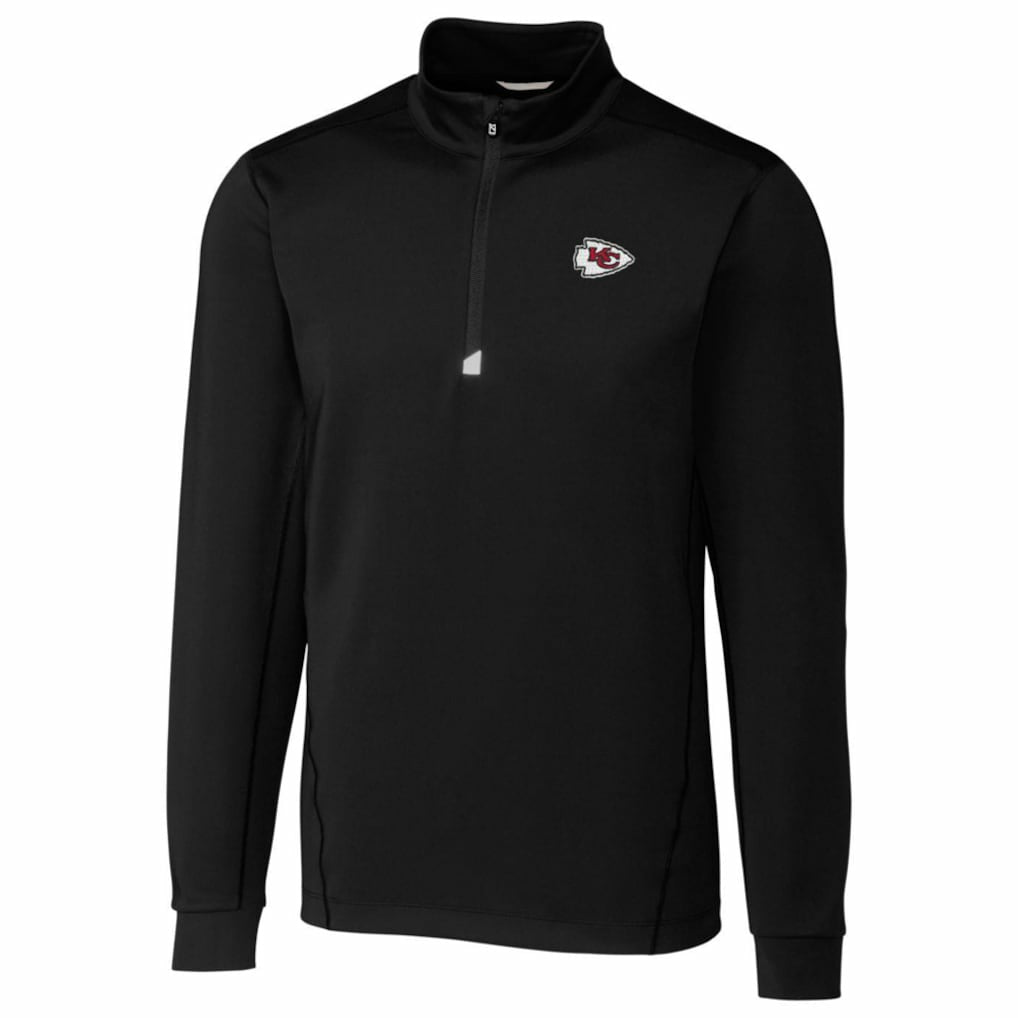 Kansas City Chiefs Cutter & Buck Traverse Quarter-Zip Pullover Jacket Black