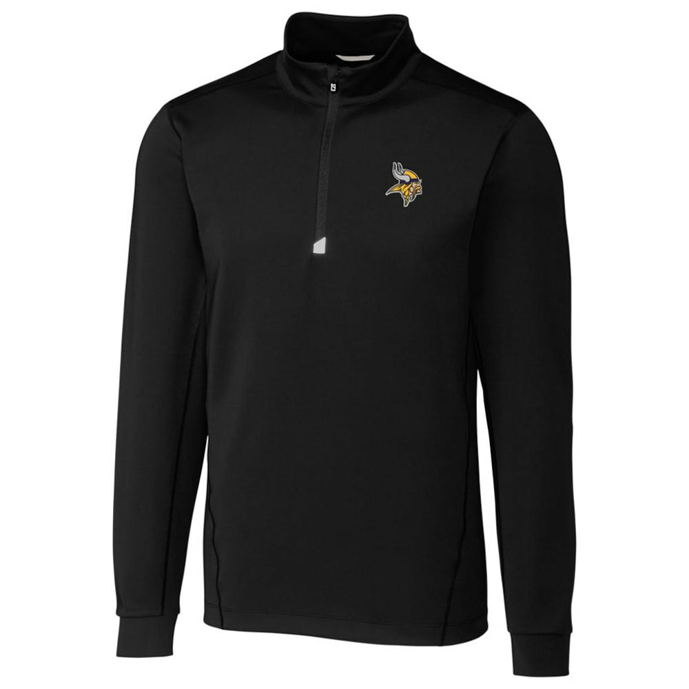 Minnesota Vikings Cutter & Buck Traverse Quarter-Zip Pullover Jacket Black