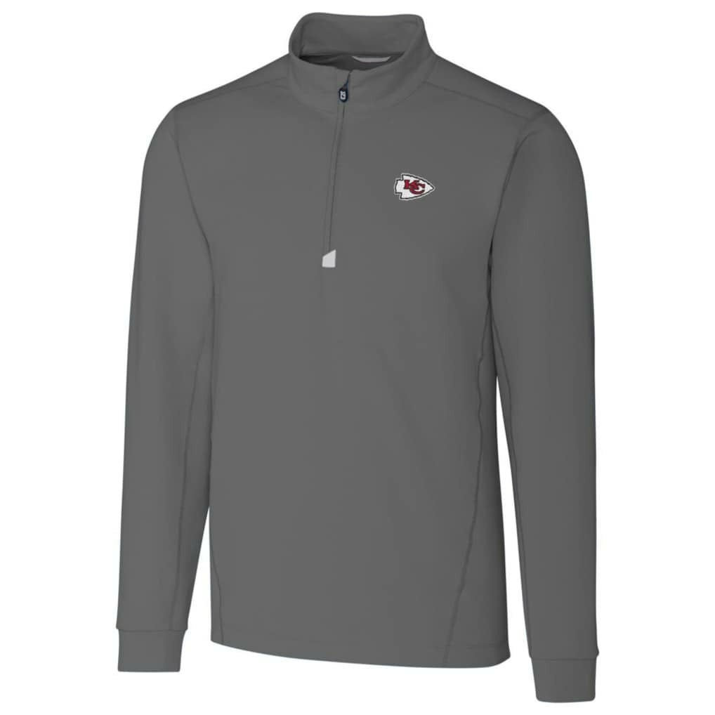 Kansas City Chiefs Cutter & Buck Traverse Quarter-Zip Pullover Jacket Gray