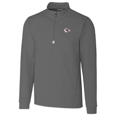 Kansas City Chiefs Cutter & Buck Traverse Quarter-Zip Pullover Jacket Gray