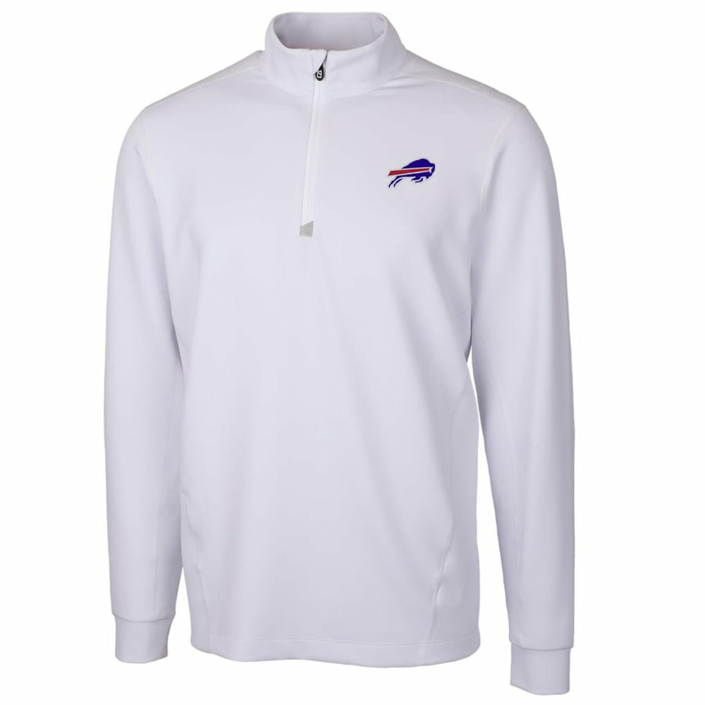 Buffalo Bills Cutter & Buck Traverse Quarter-Zip Pullover Jacket White