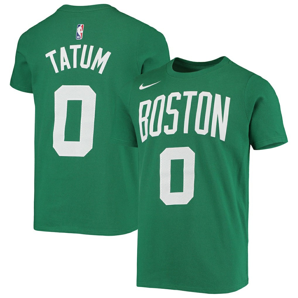 Jayson Tatum Boston Celtics Youth Logo Name & Number Performance T-Shirt Kelly Green