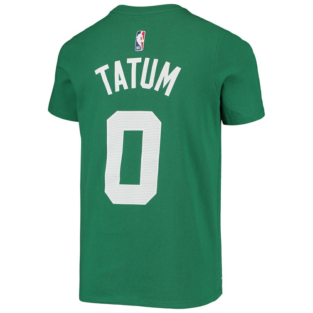 Jayson Tatum Boston Celtics Youth Logo Name & Number Performance T-Shirt Kelly Green
