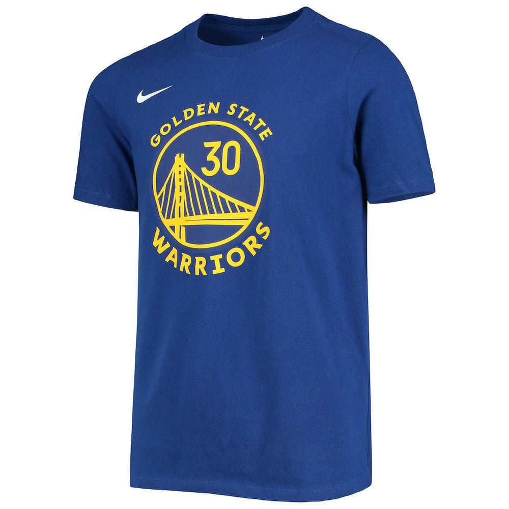 Stephen Curry Golden State Warriors Youth Logo Name & Number Performance T-Shirt Royal