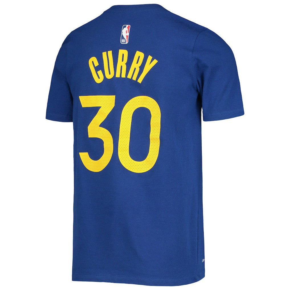 Stephen Curry Golden State Warriors Youth Logo Name & Number Performance T-Shirt Royal