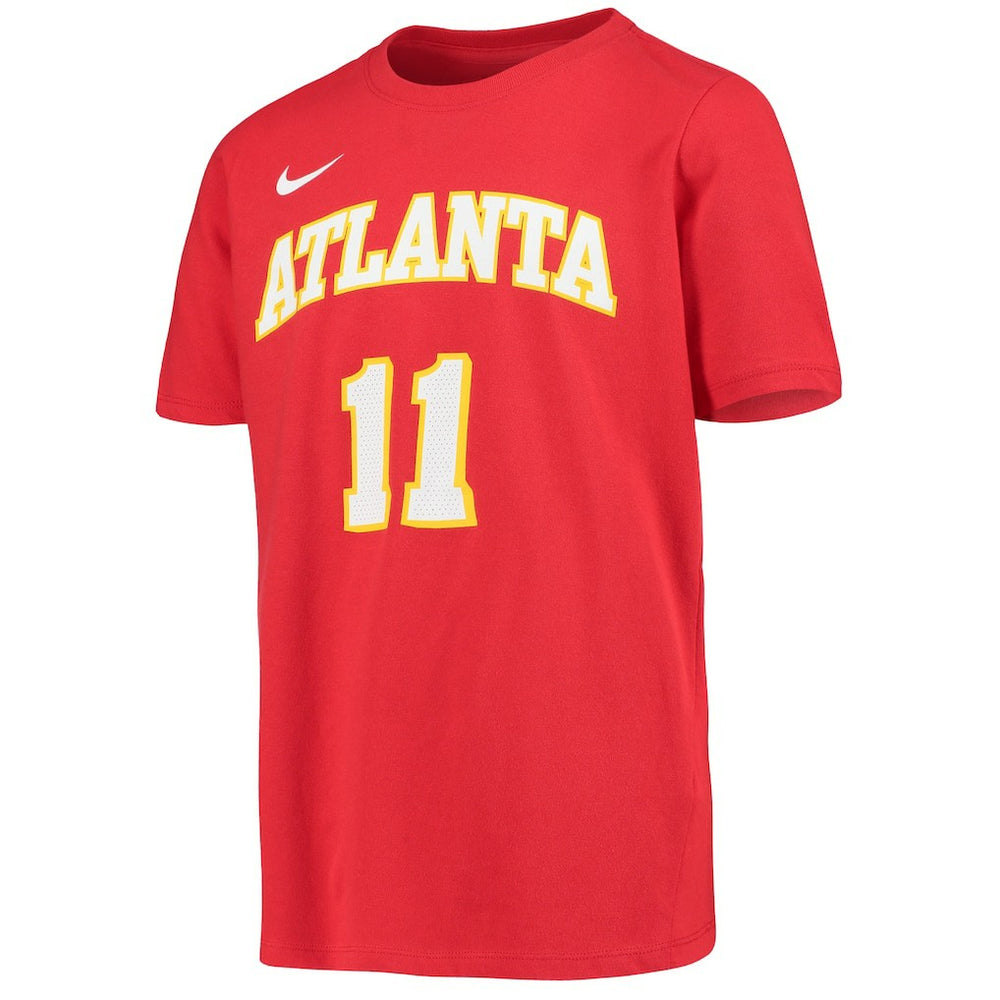 Trae Young Atlanta Hawks Youth Logo Name & Number Performance T-Shirt Red