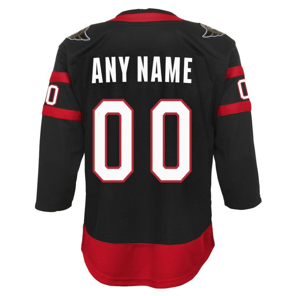 NHL,Custom Ottawa Senators Youth Home Custom Premier Jersey - Black