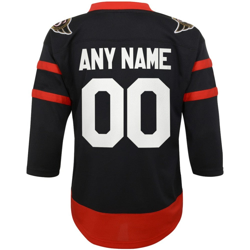 NHL,Custom Ottawa Senators Youth Home Replica Custom Jersey - Black