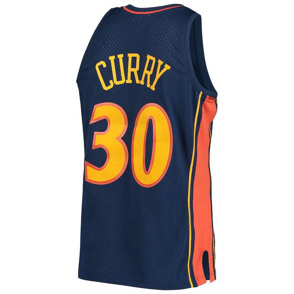 Stephen Curry Golden State Warriors Hardwood Classics Swingman Jersey Navy