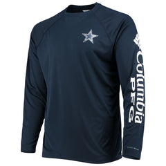 Dallas Cowboys Terminal Tackle Omni-Shade Raglan Long Sleeve T-Shirt Navy