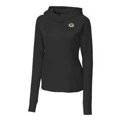 Green Bay Packers Cutter & Buck Women's Traverse Pullover Hoodie Black