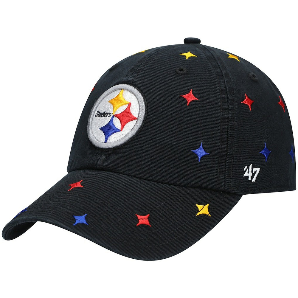 Pittsburgh Steelers '47 Women's Multi Confetti Clean Up Adjustable Hat Black