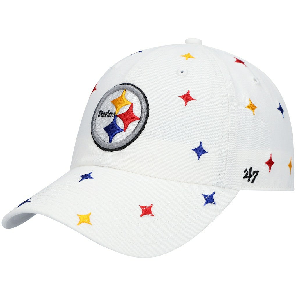 Pittsburgh Steelers '47 Women's Multi Confetti Clean Up Adjustable Hat White