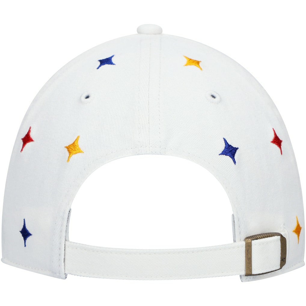 Pittsburgh Steelers '47 Women's Multi Confetti Clean Up Adjustable Hat White
