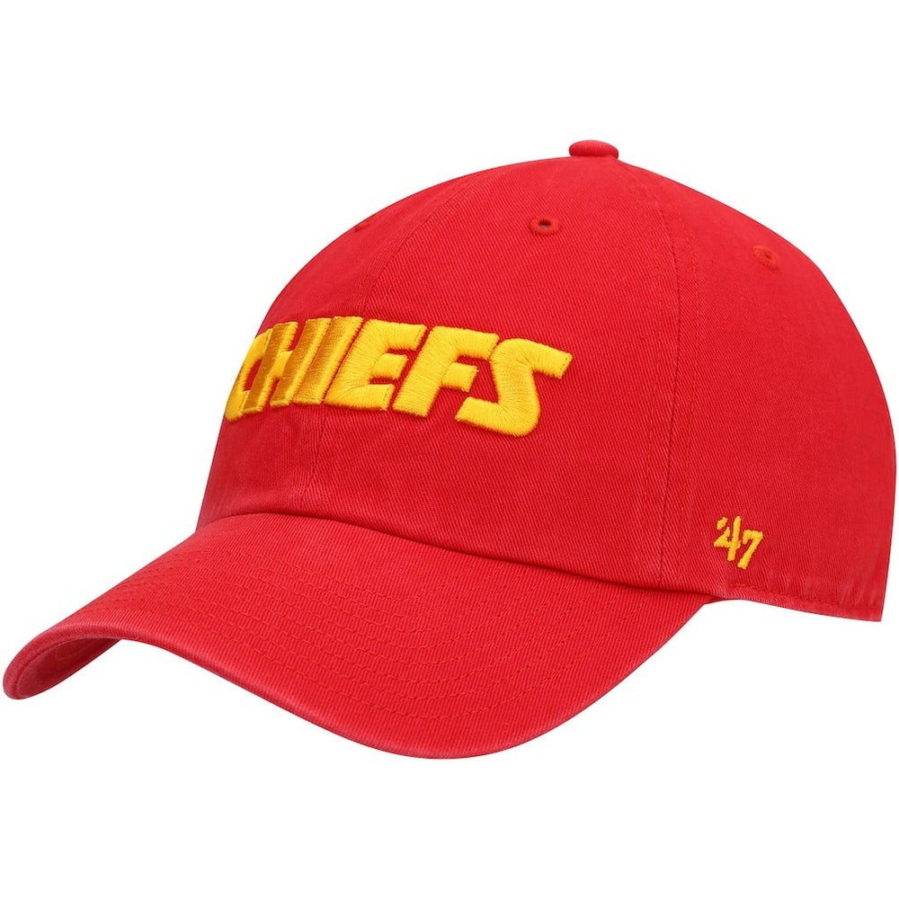 Kansas City Chiefs '47 Clean Up Script Adjustable Hat Red